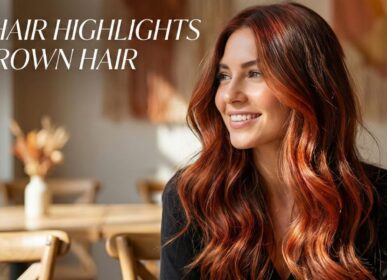 Red Hair Highlights on Brown Hair