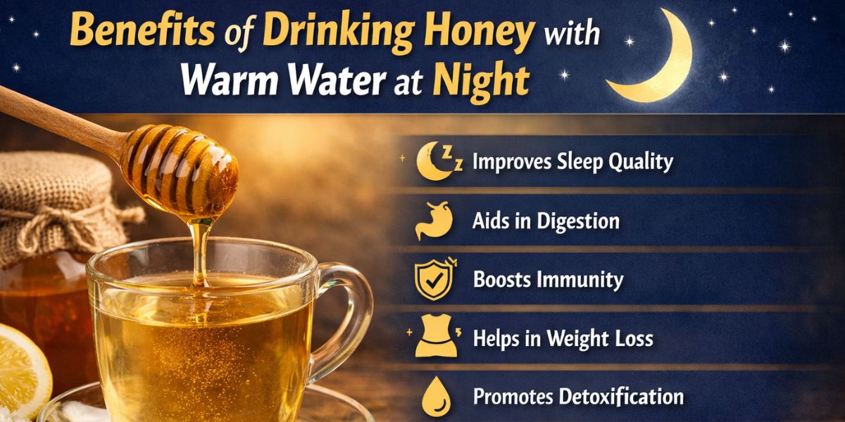 benefits of drinking honey with warm water at night